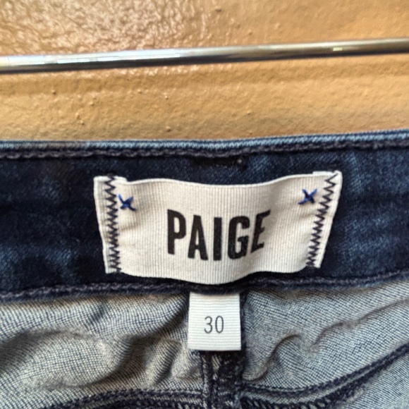 Paige Dark Wash Manhattan Denim Bootcut Jeans Size 30 - Picture 2 of 9